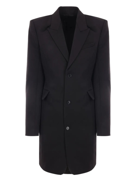  Alainpaul Peak-lapel Padded-shoulder Coat - Black 