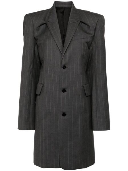  Alainpaul Pinstripe-print Wool Blazer - Grey 