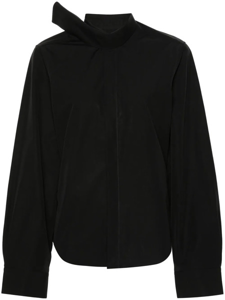  Alainpaul Scarf-collar Shirt - Black 