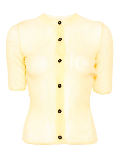  Alainpaul Short-sleeves Cardigan - Yellow 