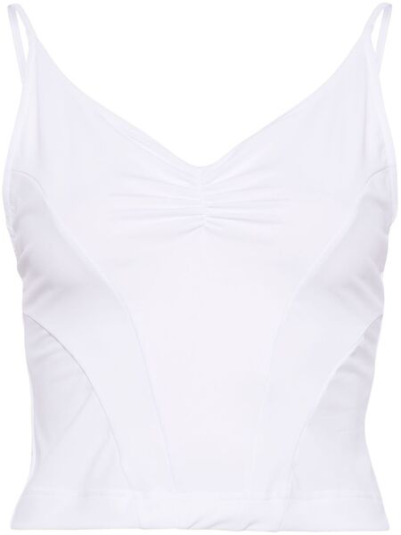  Alainpaul V-neck Crop Top - White 