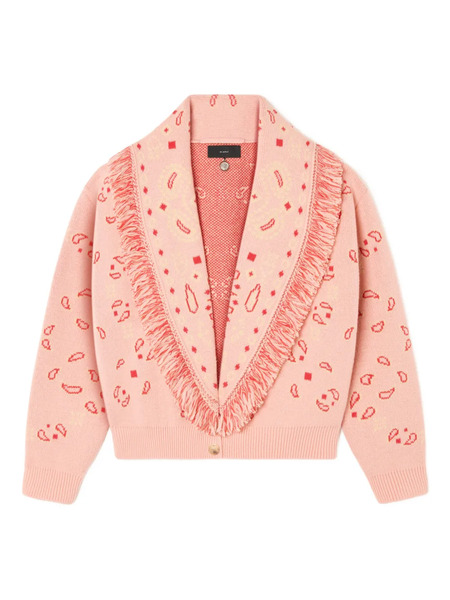  Alanui Bandana Jacquard Cardigan - Pink 