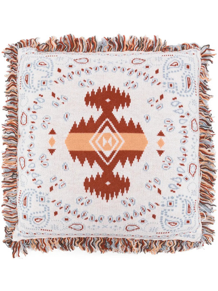  Alanui Bandana-jacquard Pillow (60 Cm X 60 Cm) - Neutrals 