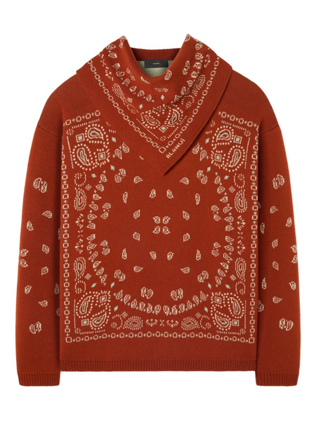  Alanui Bandana Jacquard Sweater - Brown 