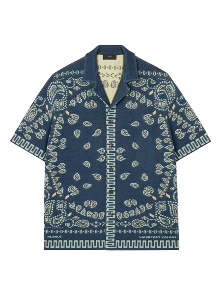  Alanui Bandana-pattern Shirt - Blue 