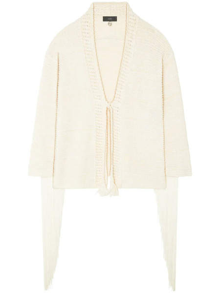  Alanui Bright Hues Fringed Cardigan - Neutrals 