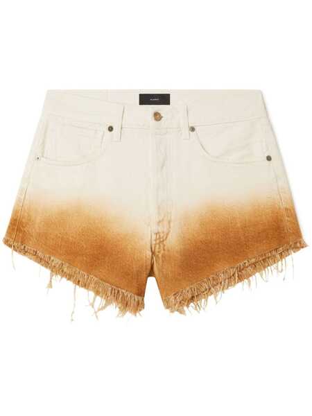 Alanui Bright Hues Gradient Denim Shorts - Neutrals 