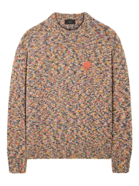 Alanui Dust Of Light Palm-tree Crew-neck Sweater - Neutrals 