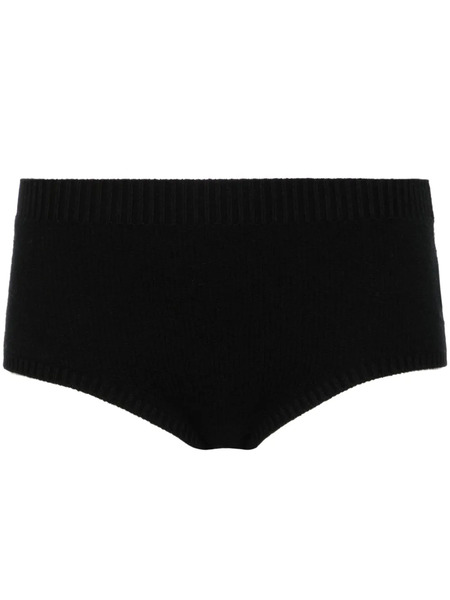  Alanui Finest Knitted Cullote Shorts - Black 