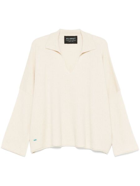  Alanui Finest Polo Sweater - Neutrals 