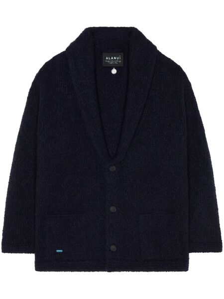 Alanui Finest Ribbed Cardigan - Blue 