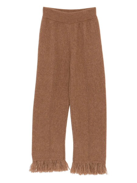  Alanui Fringed Knitted Trousers - Brown 