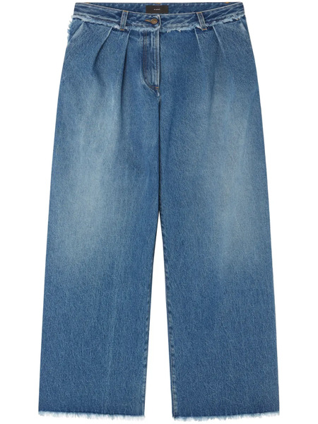  Alanui Fringed Wide Leg Jeans - Blue 