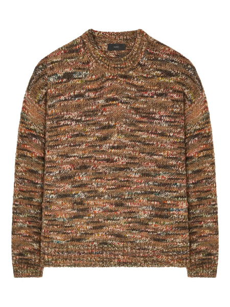  Alanui Grunge Beat Speckled Crew-neck Sweater - Brown 
