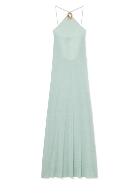  Alanui Halterneck Maxi Dress - Green 