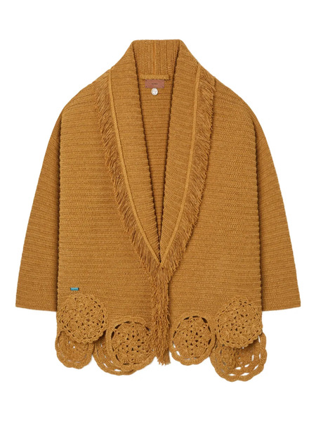  Alanui Island Memories Fringed Cardi-coat - Brown 