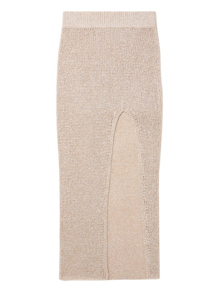  Alanui Knitted Beach Skirt - Neutrals 