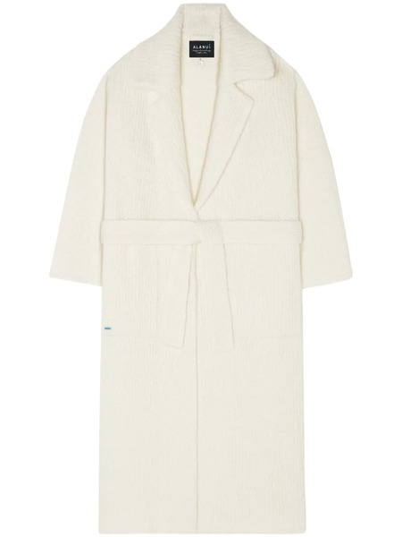  Alanui Knitted Robe Coat - White 