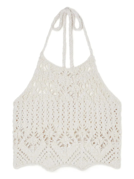  Alanui Lagoon Romance Crochet Top - White 