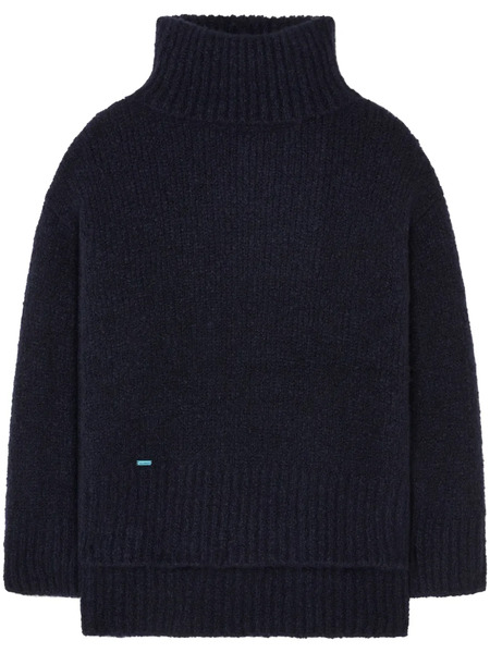  Alanui Logo-plaque Knitted Jumper - Blue 