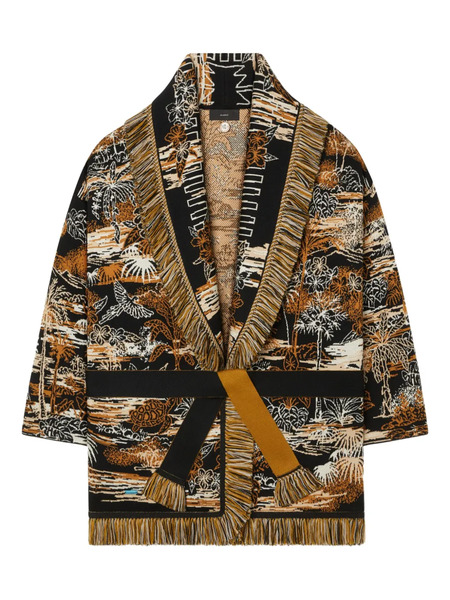  Alanui Lost In The Blue Fringed Cardigan - Black 