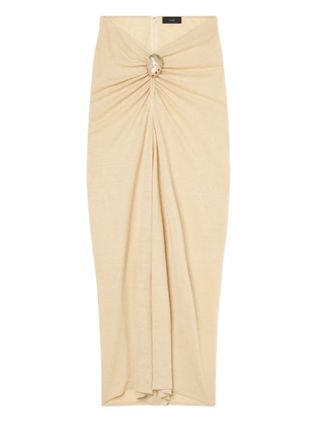  Alanui Mermaid Draped Midi Skirt - Neutrals 
