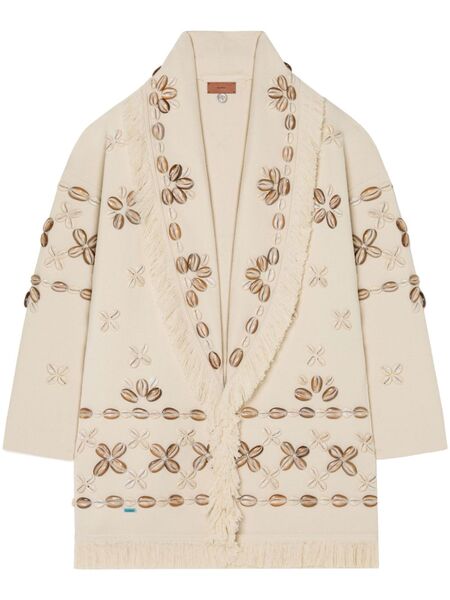  Alanui Ocean Dream Single-breasted Coat - Neutrals 
