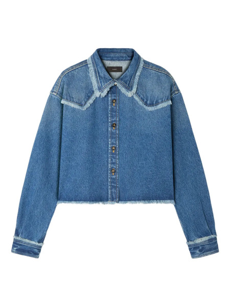  Alanui Pacific Roads Frayed-hem Denim Shirt - Blue 