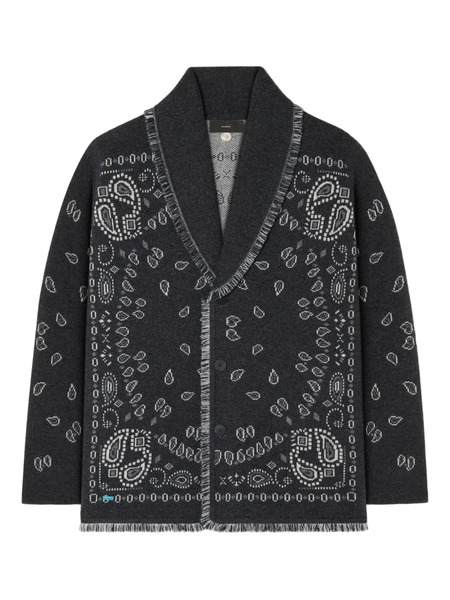  Alanui Paisley-jacquard Cardigan - Grey 