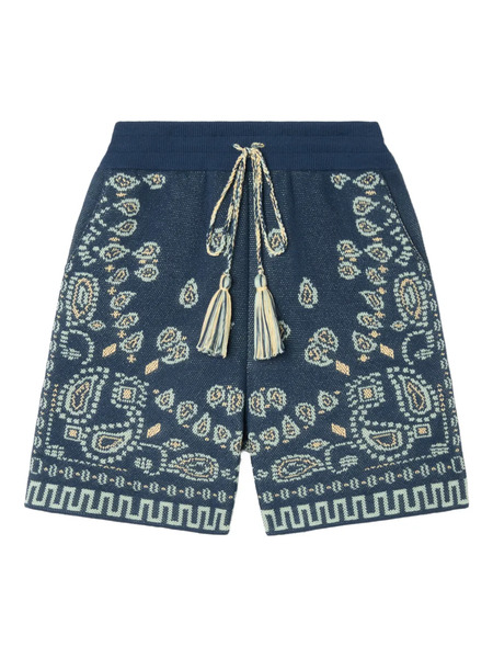  Alanui Paisley-pattern Shorts - Blue 