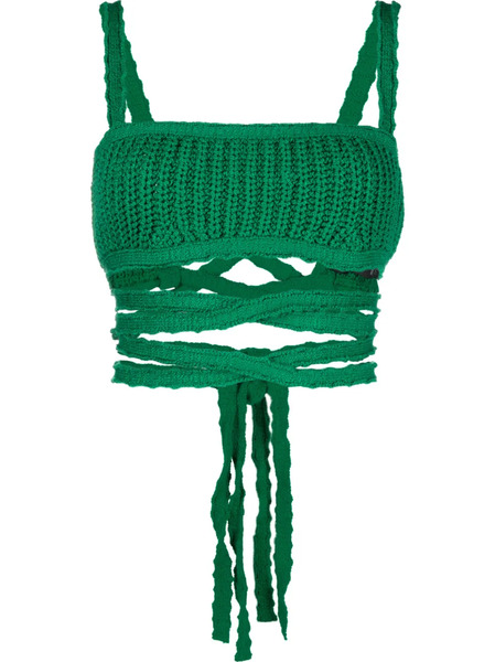  Alanui Palm Springs Knitted Top - Green 
