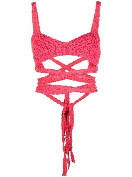  Alanui Palm Springs Knitted Top - Pink 