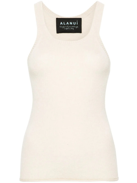 Alanui Racerback Ribbed Tank Top - Neutrals 