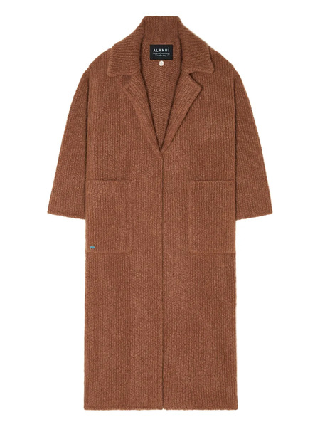  Alanui Ribbed Belted Coat - Brown 