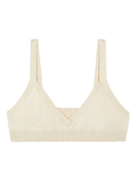  Alanui Ribbed Finest Bra - Neutrals 