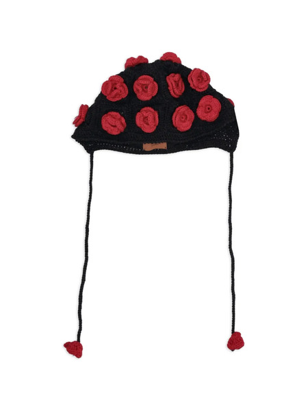  Alanui Roses Bonnet Hat - Black 