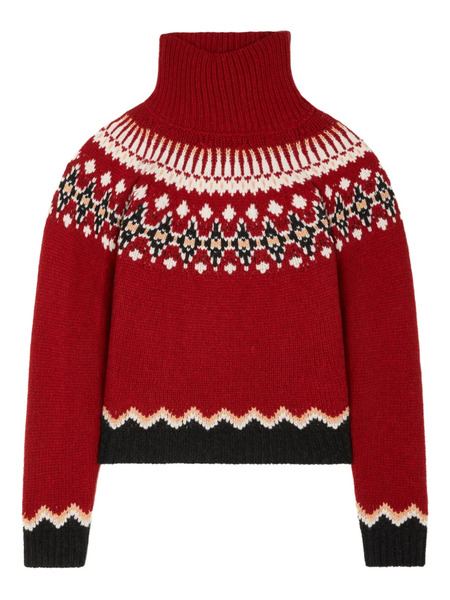  Alanui Sweet Winter Turtleneck Sweater - Red 
