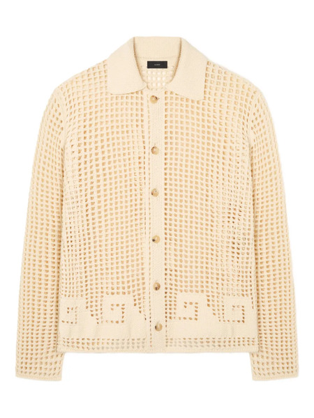  Alanui Where The Wave Begins Openwork Buttoned Shirt - Neutrals 
