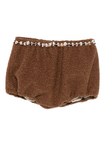  Alapage Beaded-embellished Shorts - Brown 