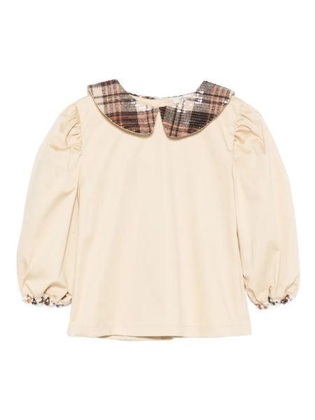  Alapage Checked-collar Blouse - Neutrals 