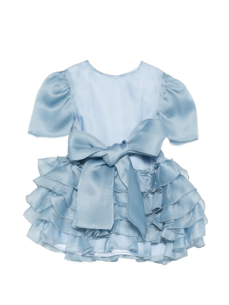  Alapage Ruffled Bow Dress - Blue 
