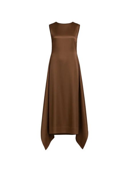  Alberta Ferretti Asymmetrical Sleeveless Dress - Brown 
