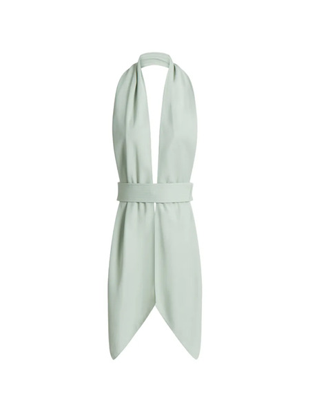  Alberta Ferretti Belted Halterneck Top - Green 
