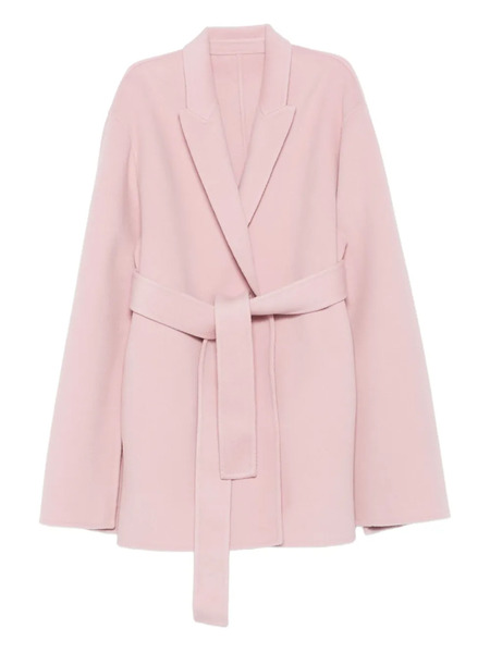  Alberta Ferretti Belted-wrap Long-sleeves Coat - Pink 