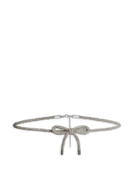  Alberta Ferretti Bow Detail Belt - Silver 