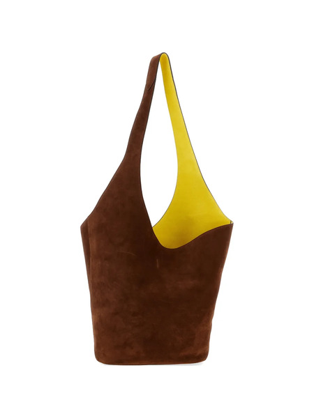  Alberta Ferretti Bucket Suede Shoulder Bag - Brown 