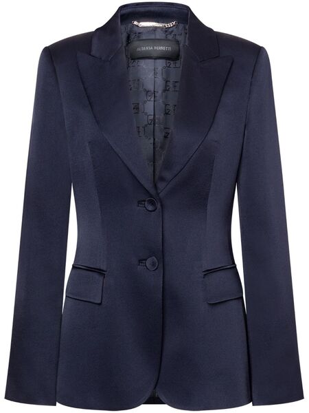  Alberta Ferretti Buttoned Long Sleeve Blazer - Blue 