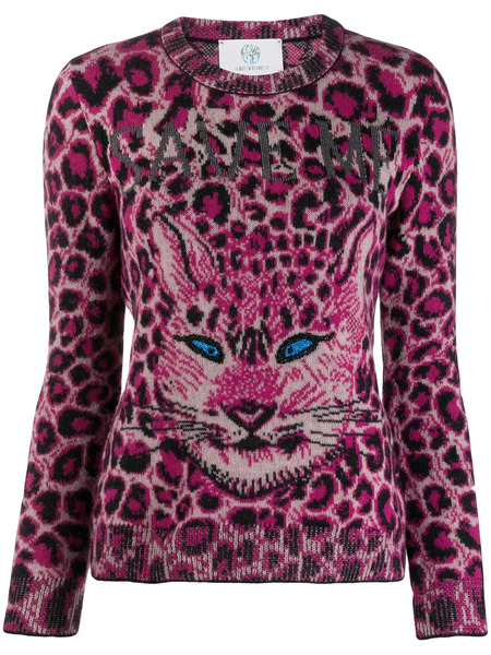  Alberta Ferretti Cat Print Jumper - Pink 