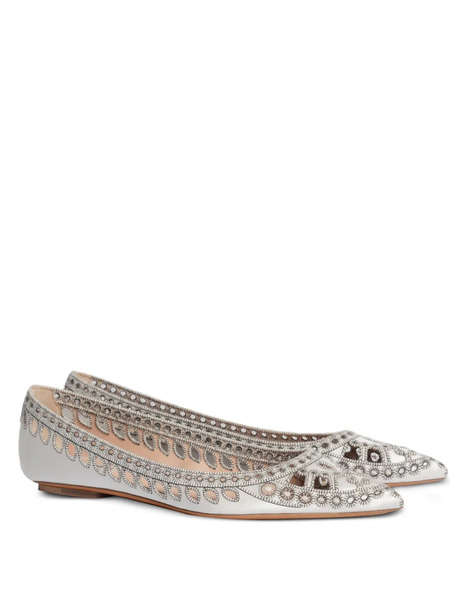  Alberta Ferretti Cut-out Ballet Flats - White 