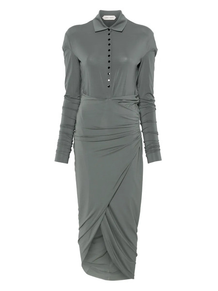  Alberta Ferretti Draped Jersey Dress - Grey 